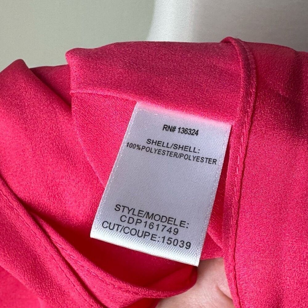 Halston Heritage Sunburst Pleat Halter Maxi Gown Chain & Hot Pink S - Picture 10 of 12